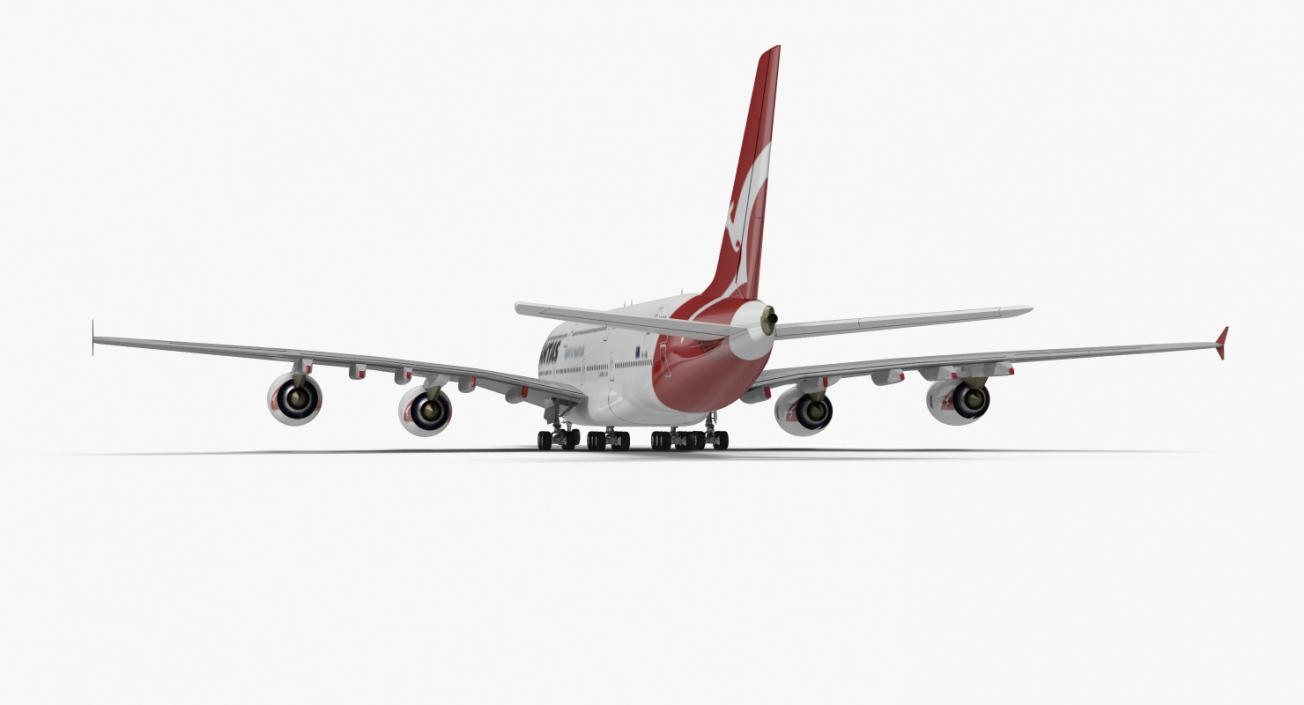 3D Airbus A380-1000 Qantas model